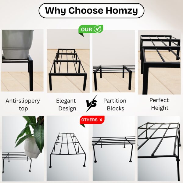 MPS-S4-3 Galvanised Metal Plant Stand Premium
