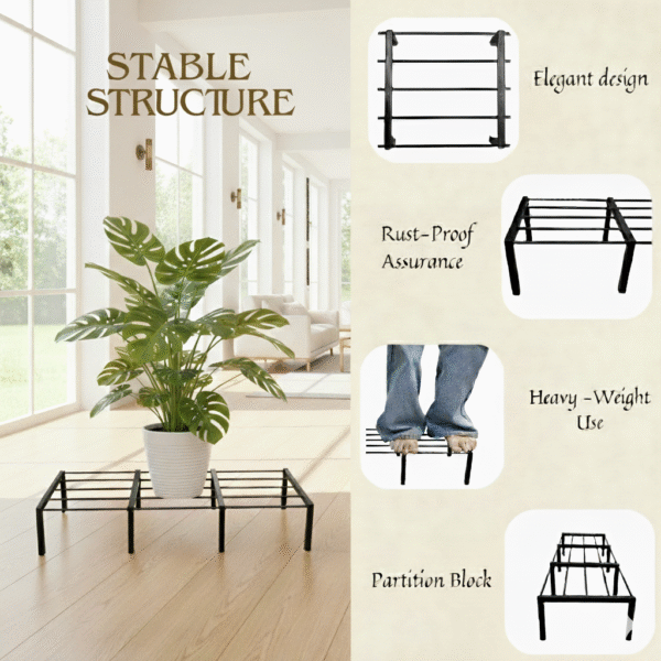 MPS-S4-4 Galvanised Metal Plant Stand Premium